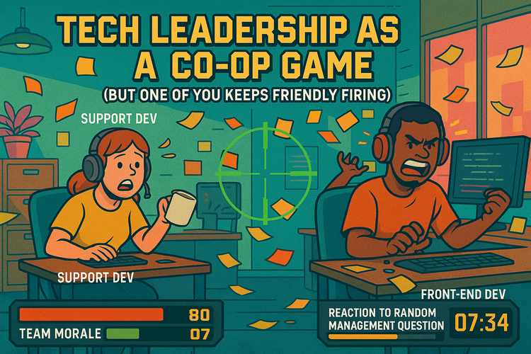 🎮 Tech Leadership as a Co-Op Game (But One of You Keeps Friendly Firing)