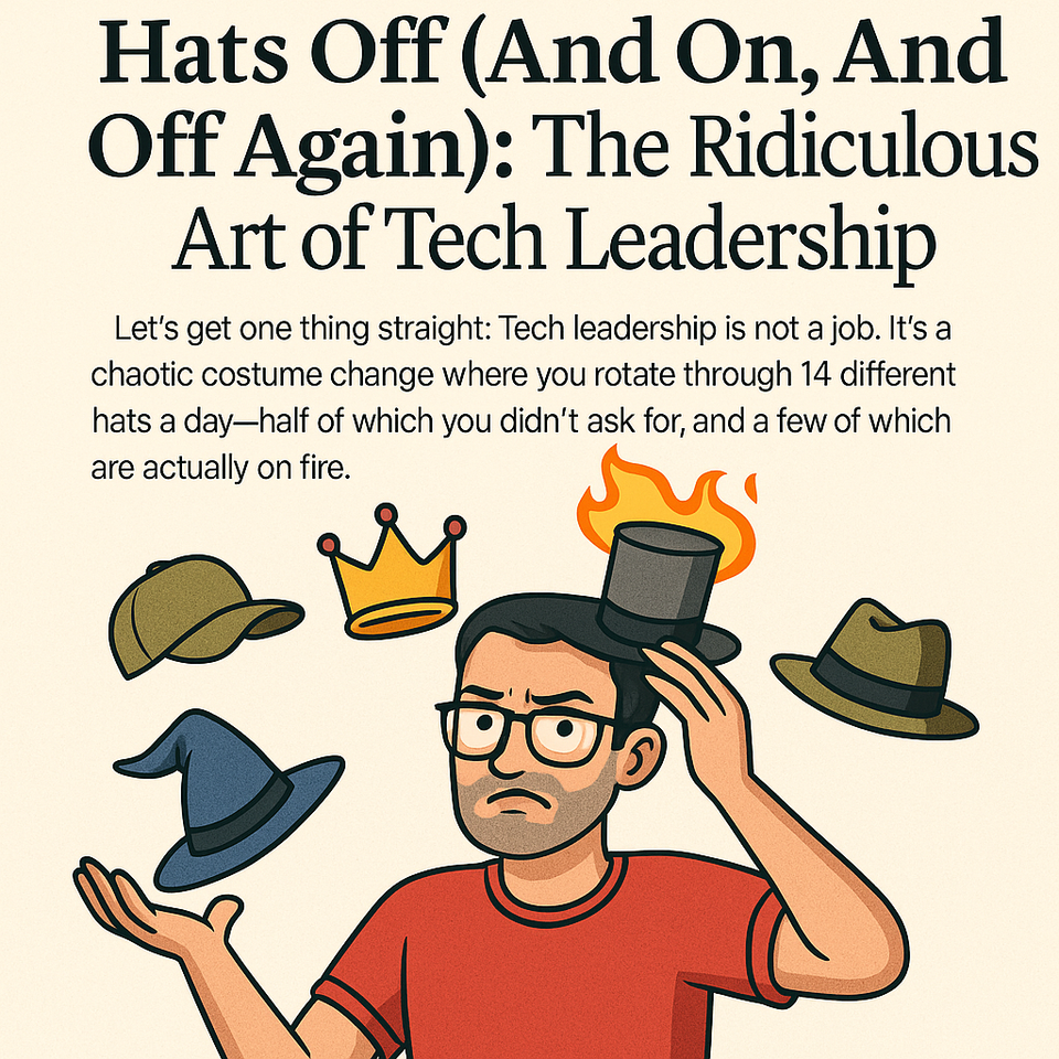 🎩 Hats Off (And On, And Off Again): The Ridiculous Art of Tech Leadership