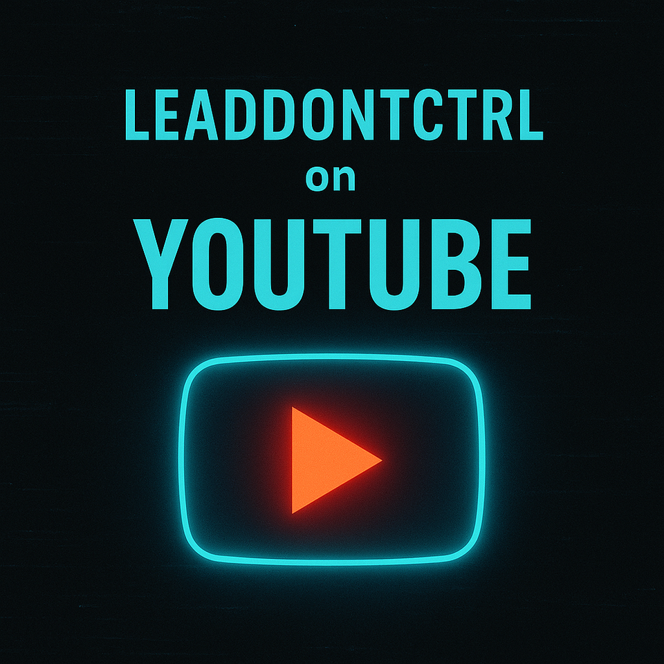 LeadDontCtrl Is Now on YouTube — Shorts Today, Big Spicy Videos Coming Soon